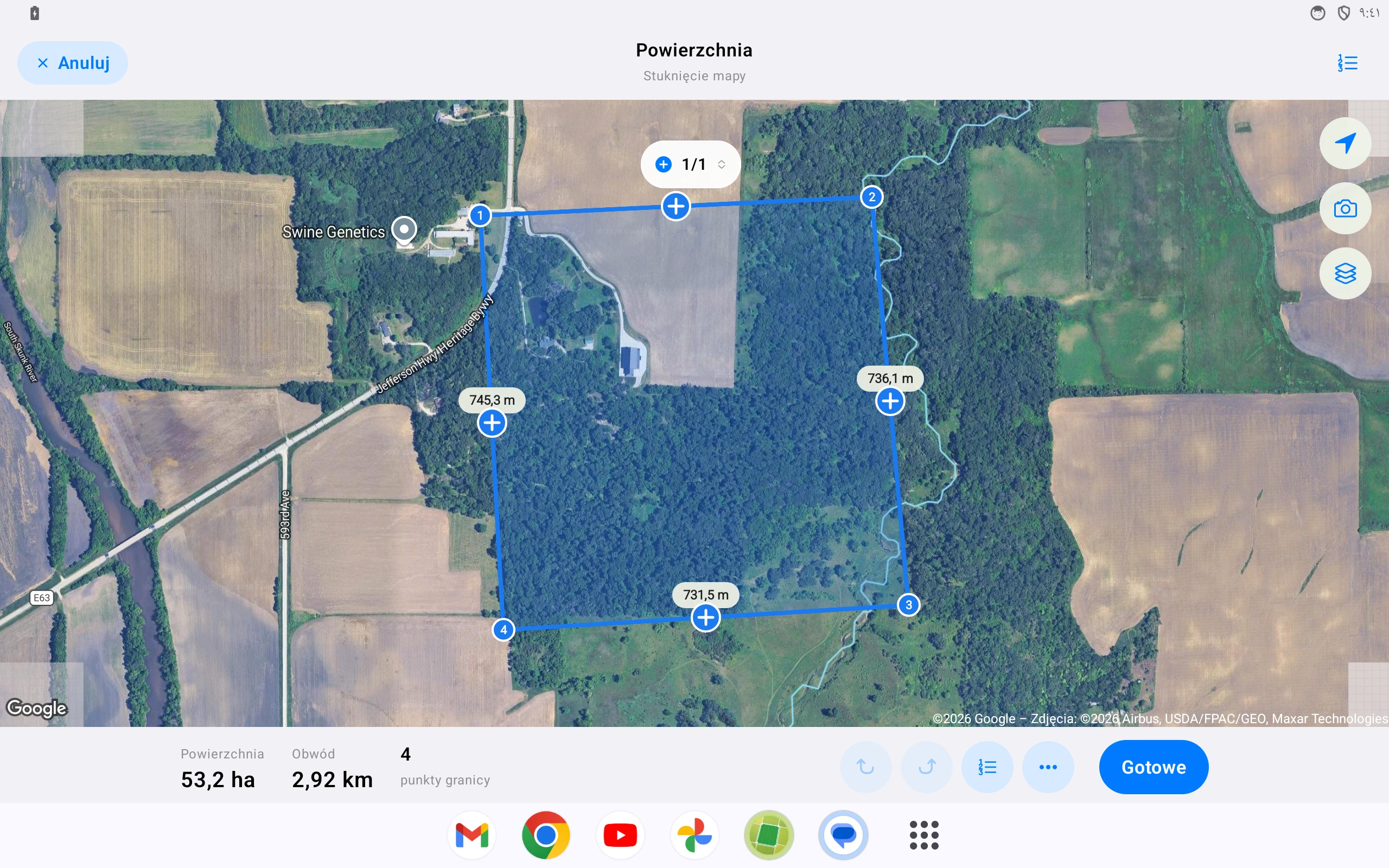 Tablet z Androidem — Mierz powierzchnię i odległość